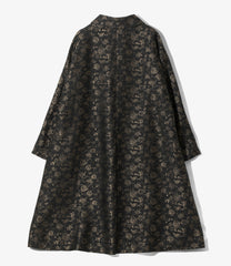 One Side Dolman Coat - Abstract Jacquard
