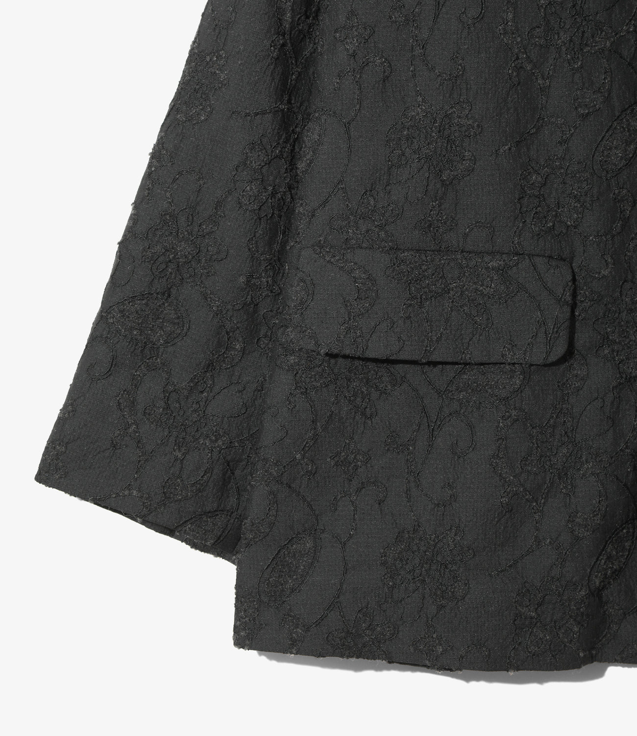 Round Collar Jacket - Papillon Jacquard