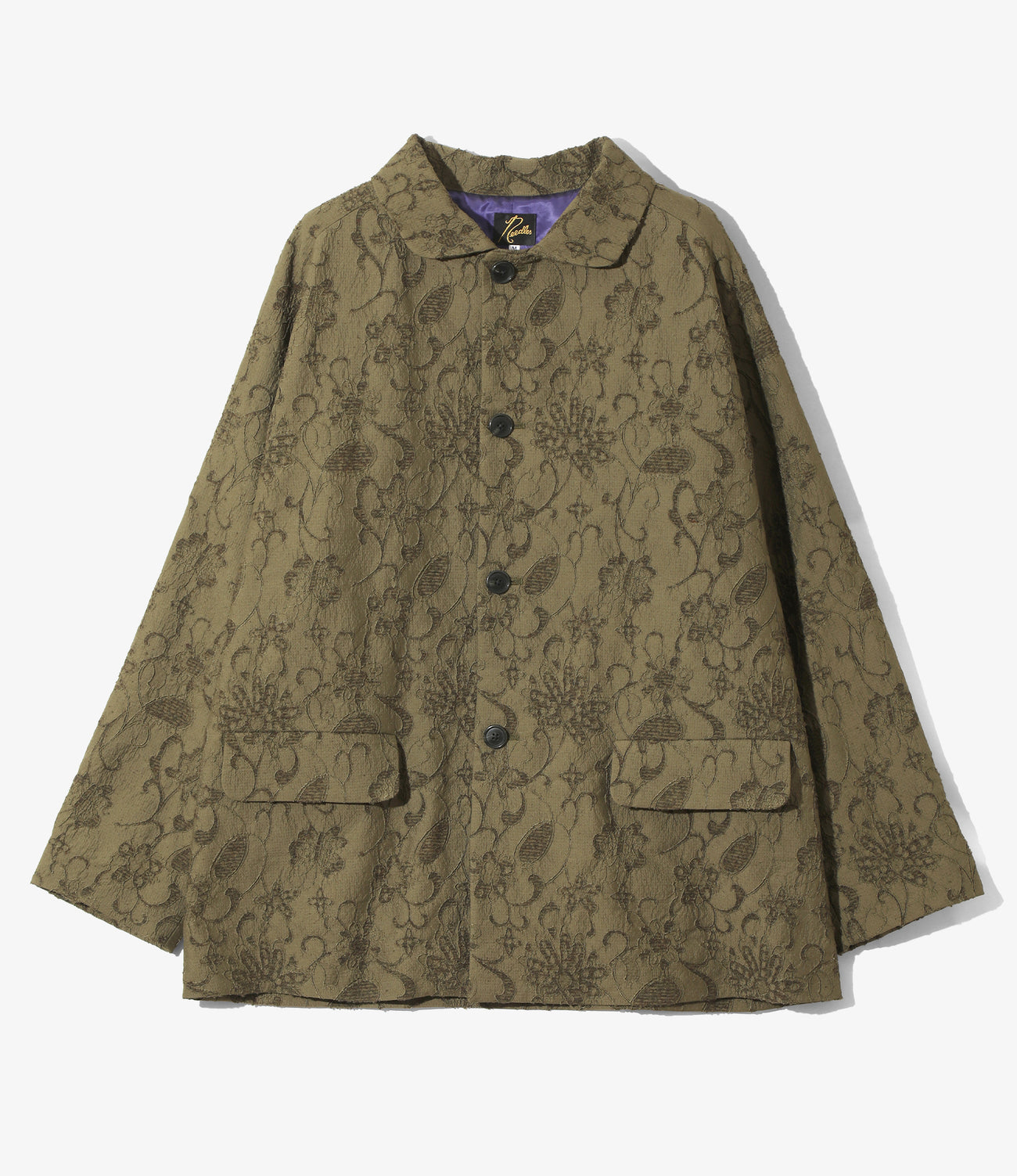 Round Collar Jacket - Papillon Jacquard