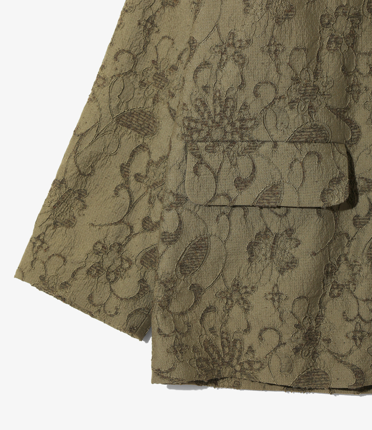 Round Collar Jacket - Papillon Jacquard
