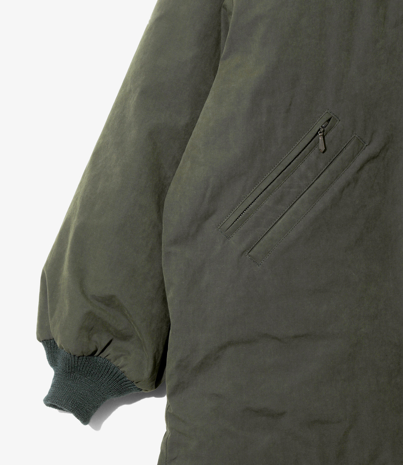 Hooded Down Sur Coat - Waxed High Density