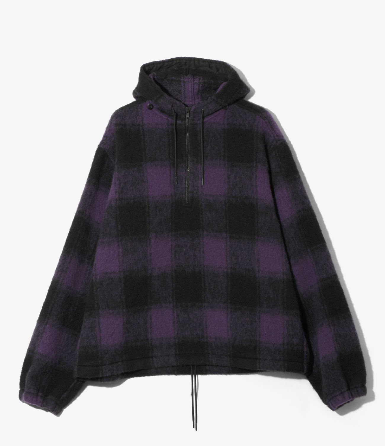 Half Zipped Pullover Hoody - Wool Shaggy