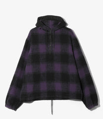 Half Zipped Pullover Hoody - Wool Shaggy