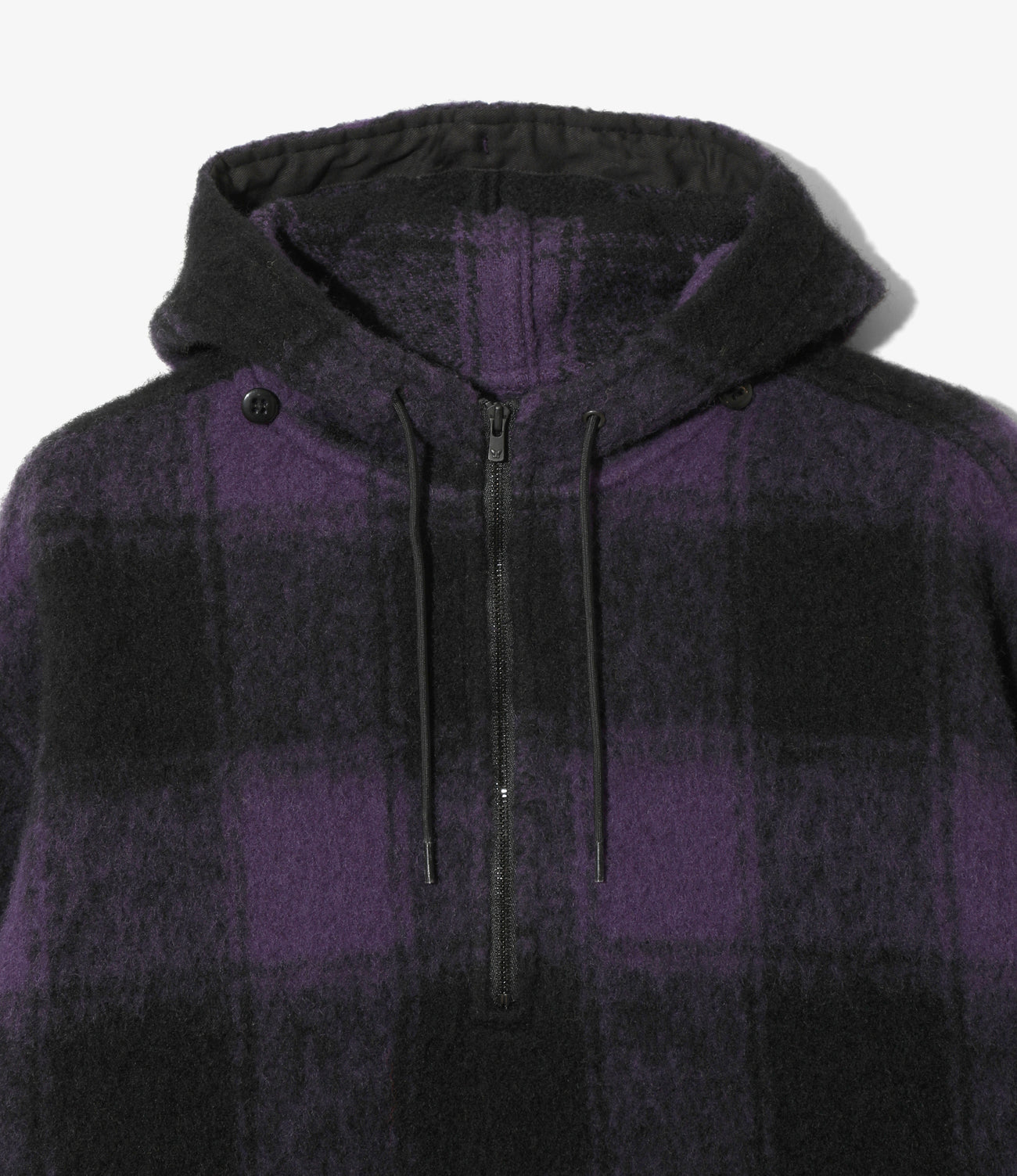 Half Zipped Pullover Hoody - Wool Shaggy