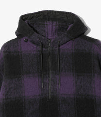 Half Zipped Pullover Hoody - Wool Shaggy