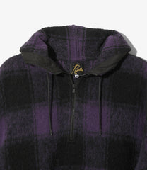 Half Zipped Pullover Hoody - Wool Shaggy