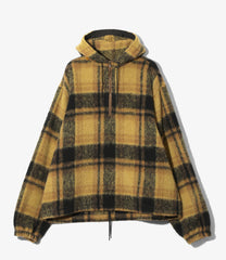 Half Zipped Pullover Hoody - Wool Shaggy