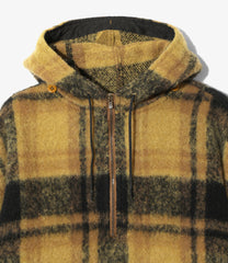 Half Zipped Pullover Hoody - Wool Shaggy
