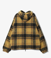 Half Zipped Pullover Hoody - Wool Shaggy