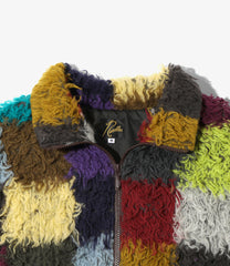 Fur Jacket - Multi Color Block