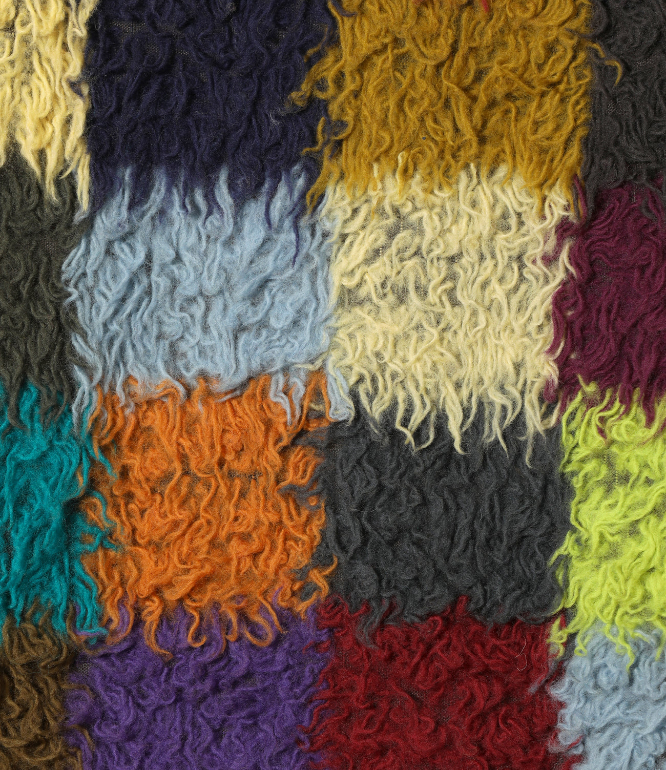 Fur Jacket - Multi Color Block