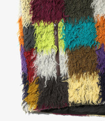 Fur Vest - Multi Color Block