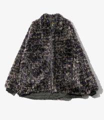 Raglan Fur Jacket - Crocodile Fur