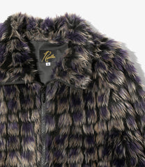Raglan Fur Jacket - Crocodile Fur