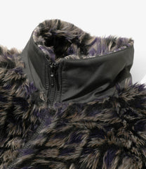 Raglan Fur Jacket - Crocodile Fur