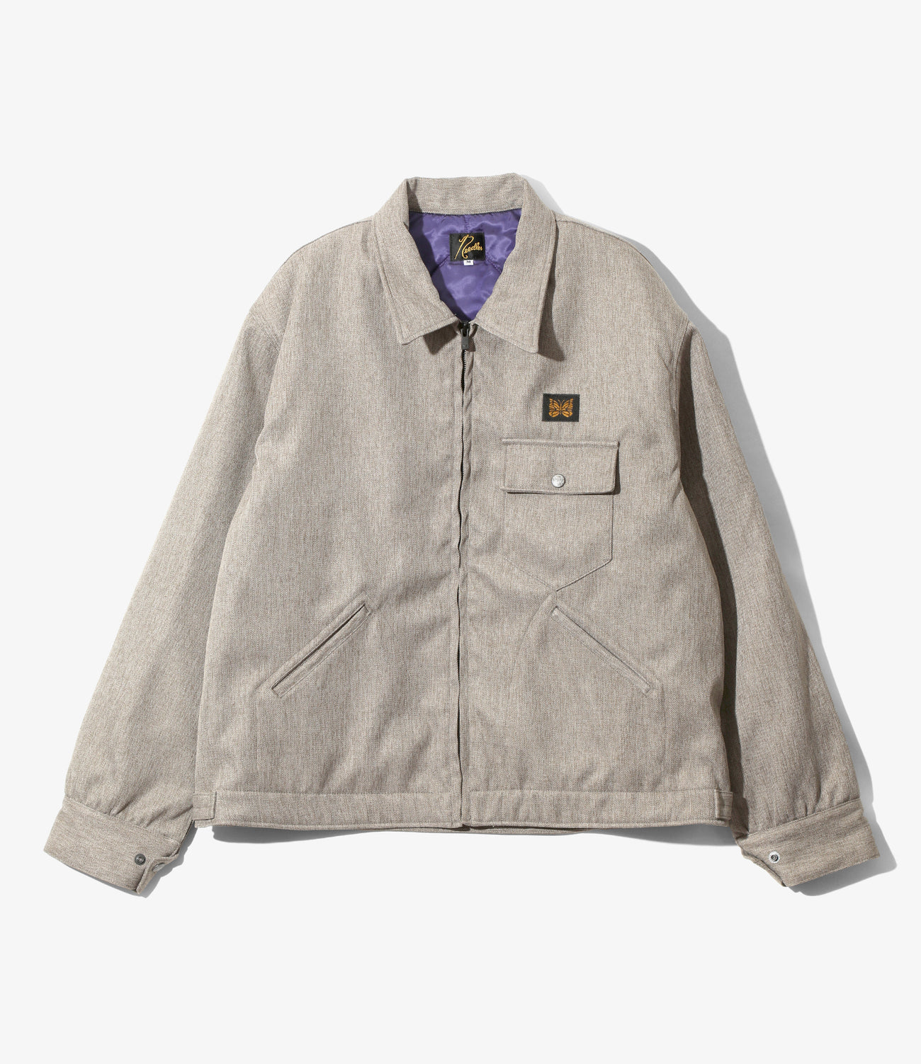 Railroad Zip Jacket - Melange Double Cloth