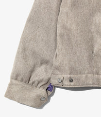 Railroad Zip Jacket - Melange Double Cloth