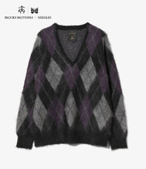 〈NEEDLES〉 x 〈BROOKS BROTHERS〉Mohair V Neck Sweater - Argyle