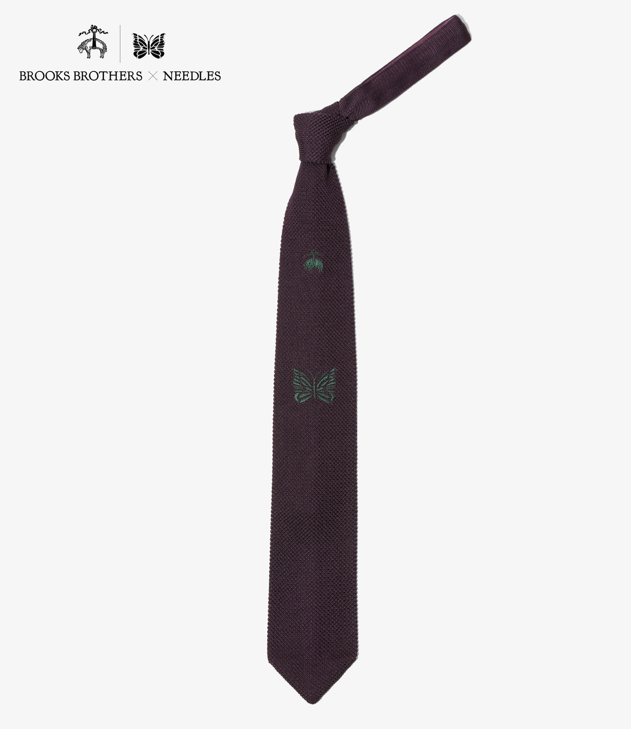 〈NEEDLES〉 x 〈BROOKS BROTHERS〉Emb. Silk Knit Tie
