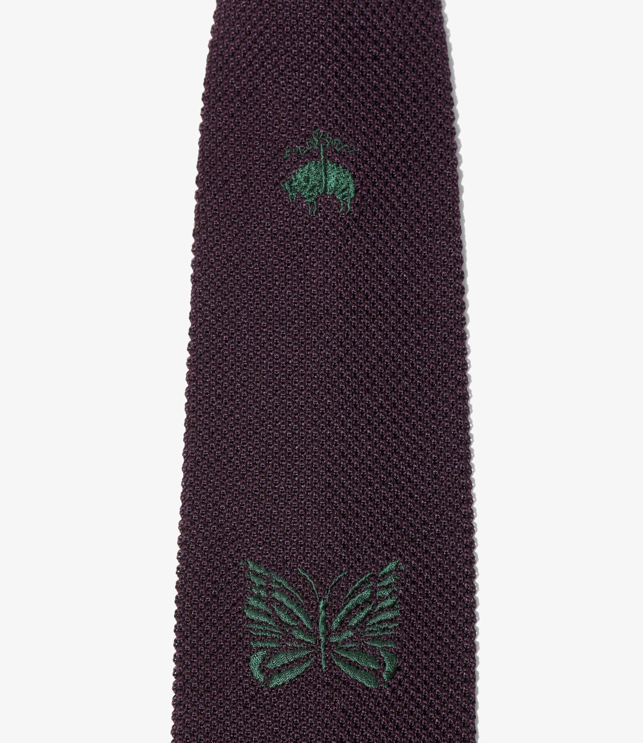 〈NEEDLES〉 x 〈BROOKS BROTHERS〉Emb. Silk Knit Tie