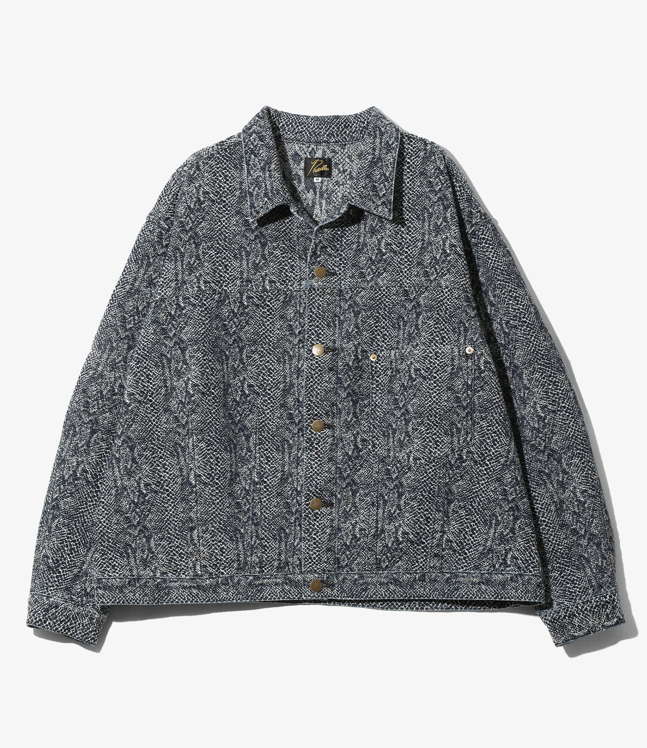 Darts Bottom Jean Jacket - 13oz Python Jacquard