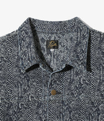 Darts Bottom Jean Jacket - 13oz Python Jacquard