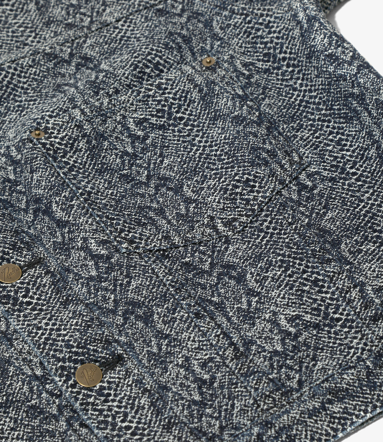 Darts Bottom Jean Jacket - 13oz Python Jacquard