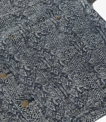Darts Bottom Jean Jacket - 13oz Python Jacquard