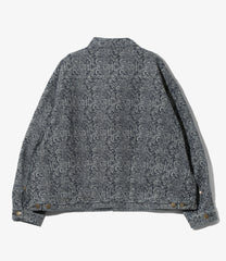 Darts Bottom Jean Jacket - 13oz Python Jacquard