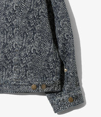 Darts Bottom Jean Jacket - 13oz Python Jacquard