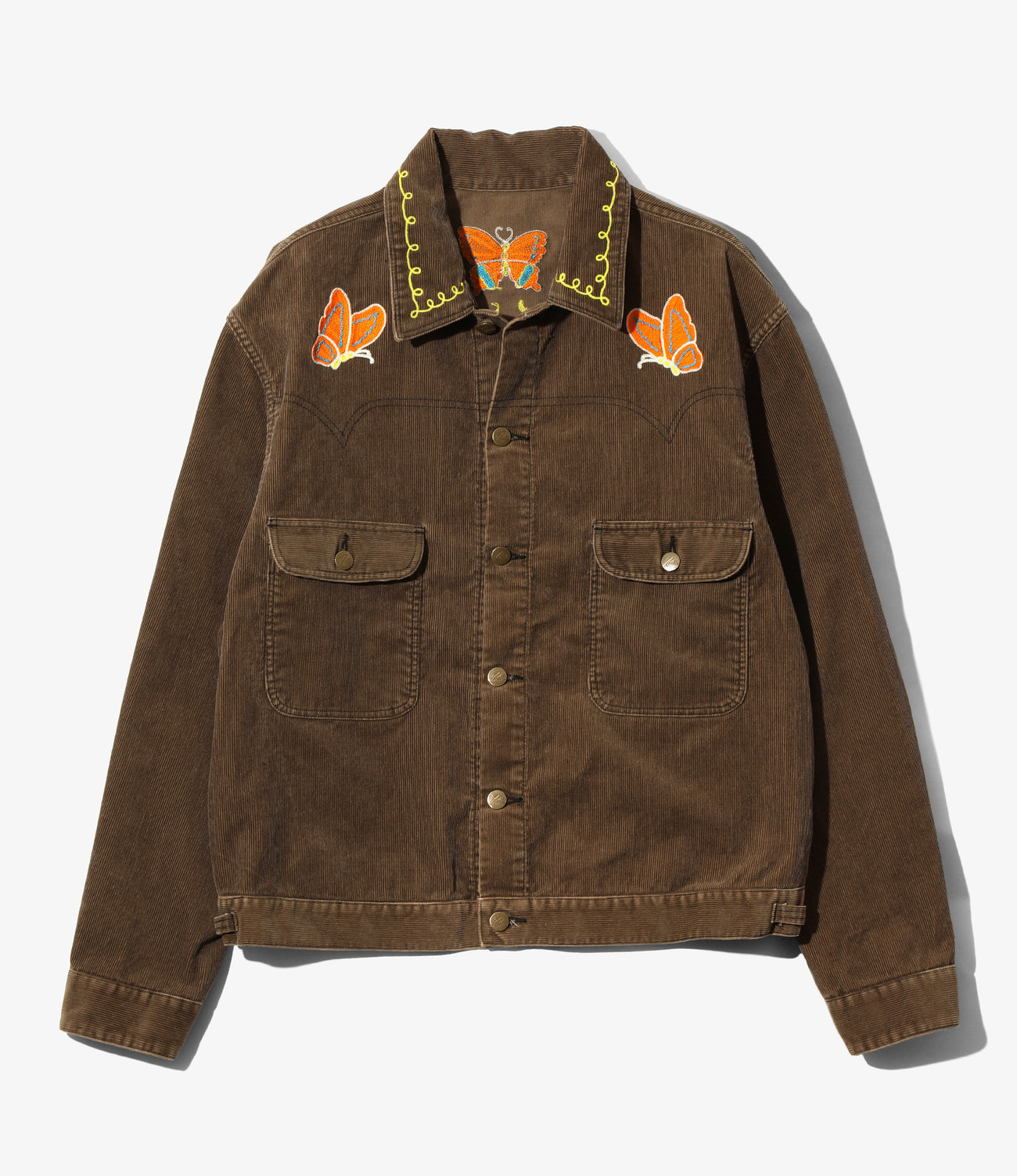 Papillon Emb. Jean Jacket - 14W Corduroy