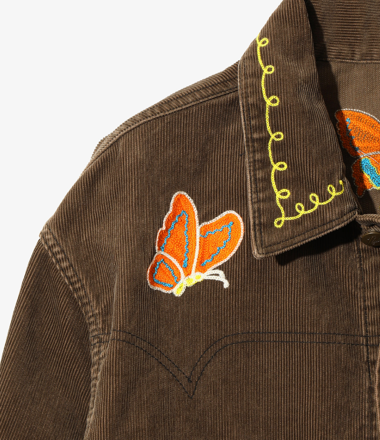 Papillon Emb. Jean Jacket - 14W Corduroy