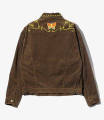 Papillon Emb. Jean Jacket - 14W Corduroy