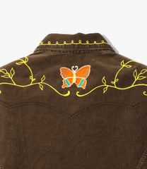 Papillon Emb. Jean Jacket - 14W Corduroy