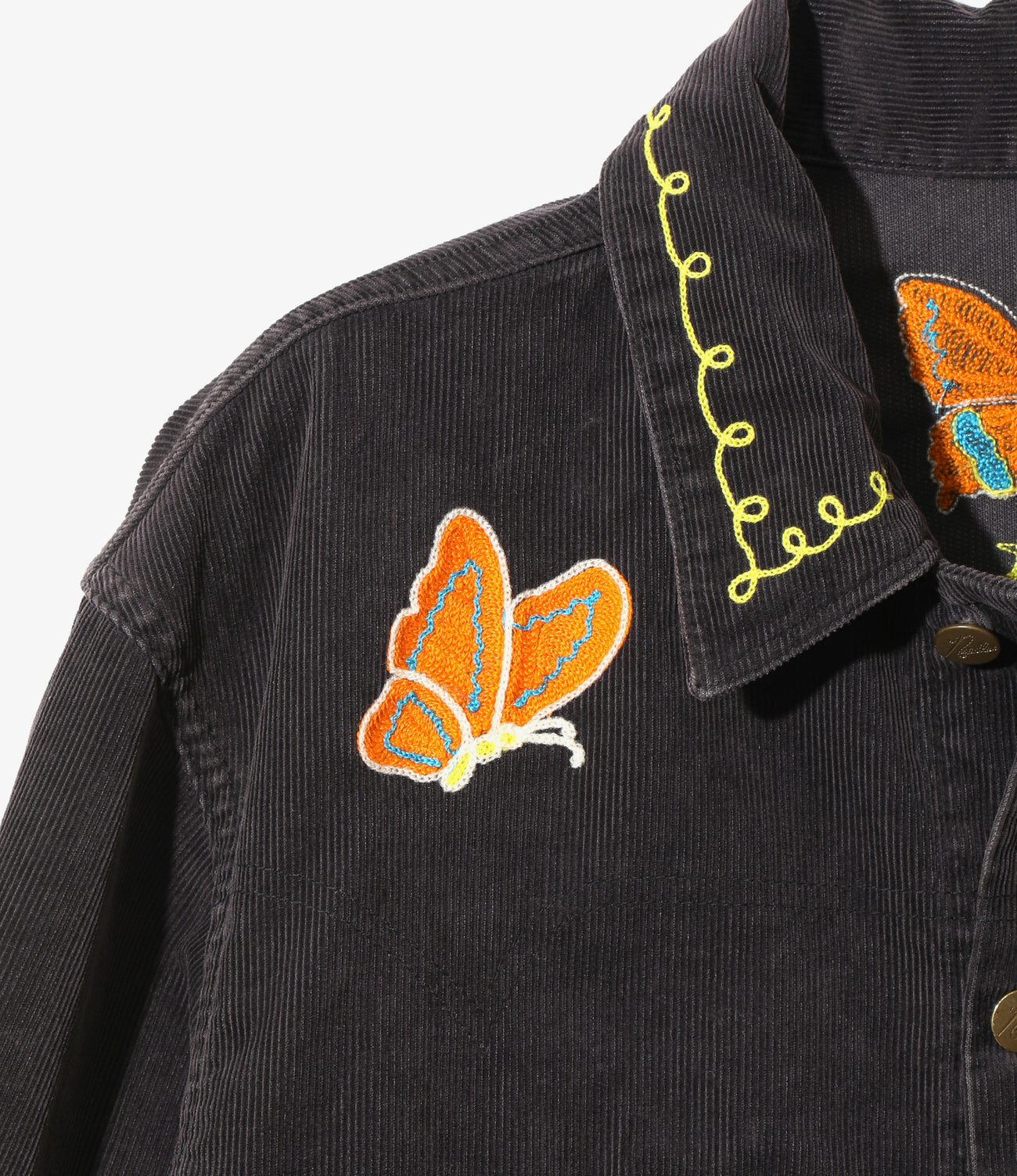 Papillon Emb. Jean Jacket - 14W Corduroy