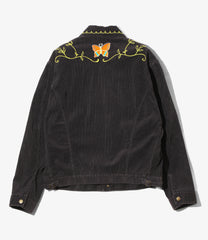 Papillon Emb. Jean Jacket - 14W Corduroy