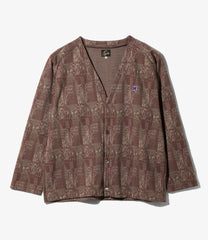 V Neck Cardigan - Poly Jq. / Abstract