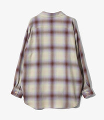 Windsor Collar Uncon Shirt - W/R Ombre Plaid