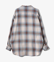 Windsor Collar Uncon Shirt - W/R Ombre Plaid