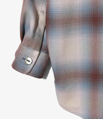Windsor Collar Uncon Shirt - W/R Ombre Plaid