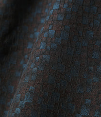 Open Collar Shirt - Tile Pattern Jacquard