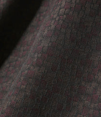 Open Collar Shirt - Tile Pattern Jacquard