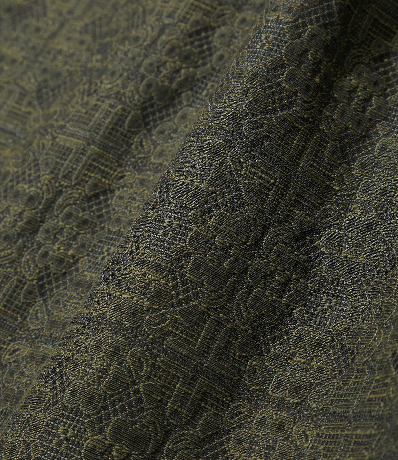 Pin-Tuck Collar Shirt - Geometric Jacquard