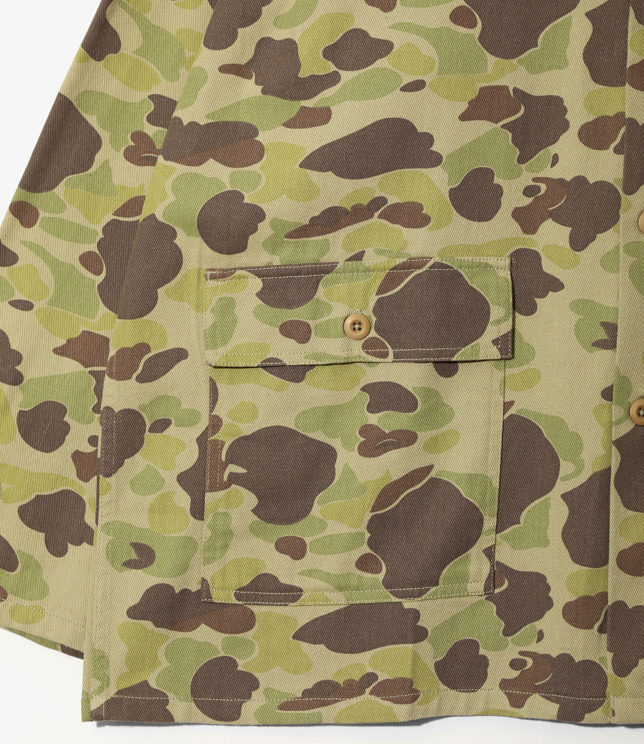 Military Shirt Jacket - Camo Twill