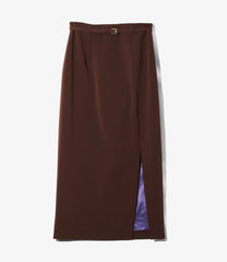 Slit Pencil Skirt - Poly D.Cloth Stretch