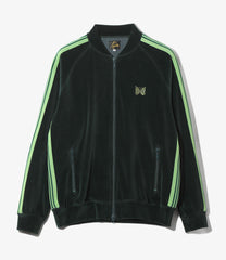 Rib Collar Track Jacket - C/PE Velour