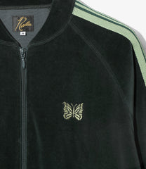 Rib Collar Track Jacket - C/PE Velour