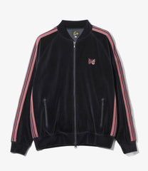 Rib Collar Track Jacket - C/PE Velour