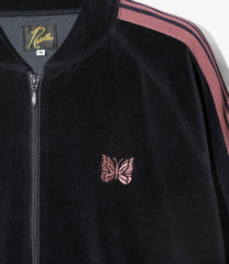 Rib Collar Track Jacket - C/PE Velour
