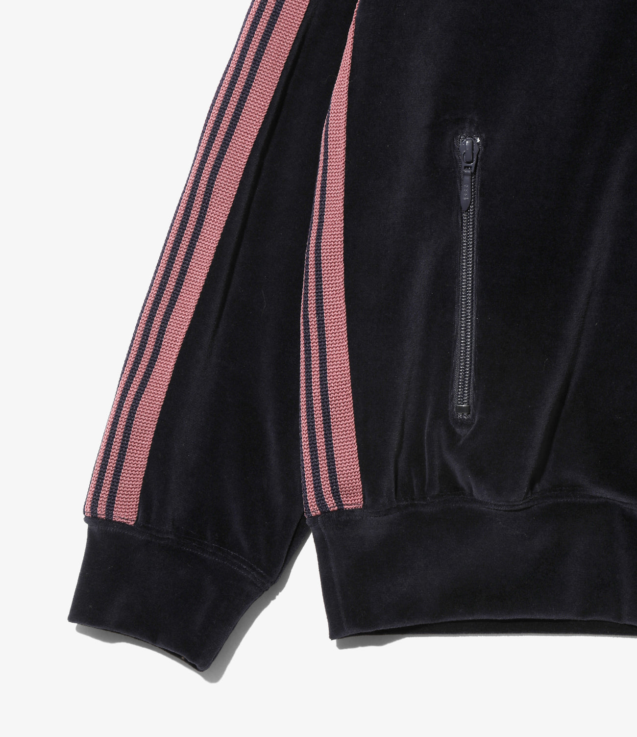 Rib Collar Track Jacket - C/PE Velour